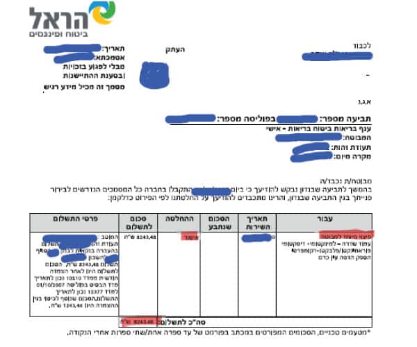 תביעת ניתוח עמוד שדרה שאושרה