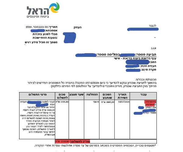 החזר עבור טיפולי פיזיותרפיה