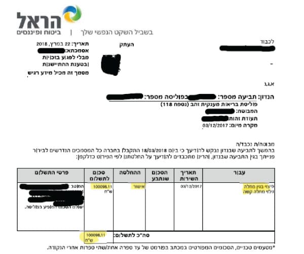 תביעת מחלות קשות שאושרה