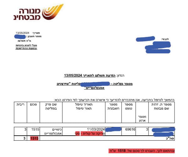 החזר עבור סקירת מעקב היריון