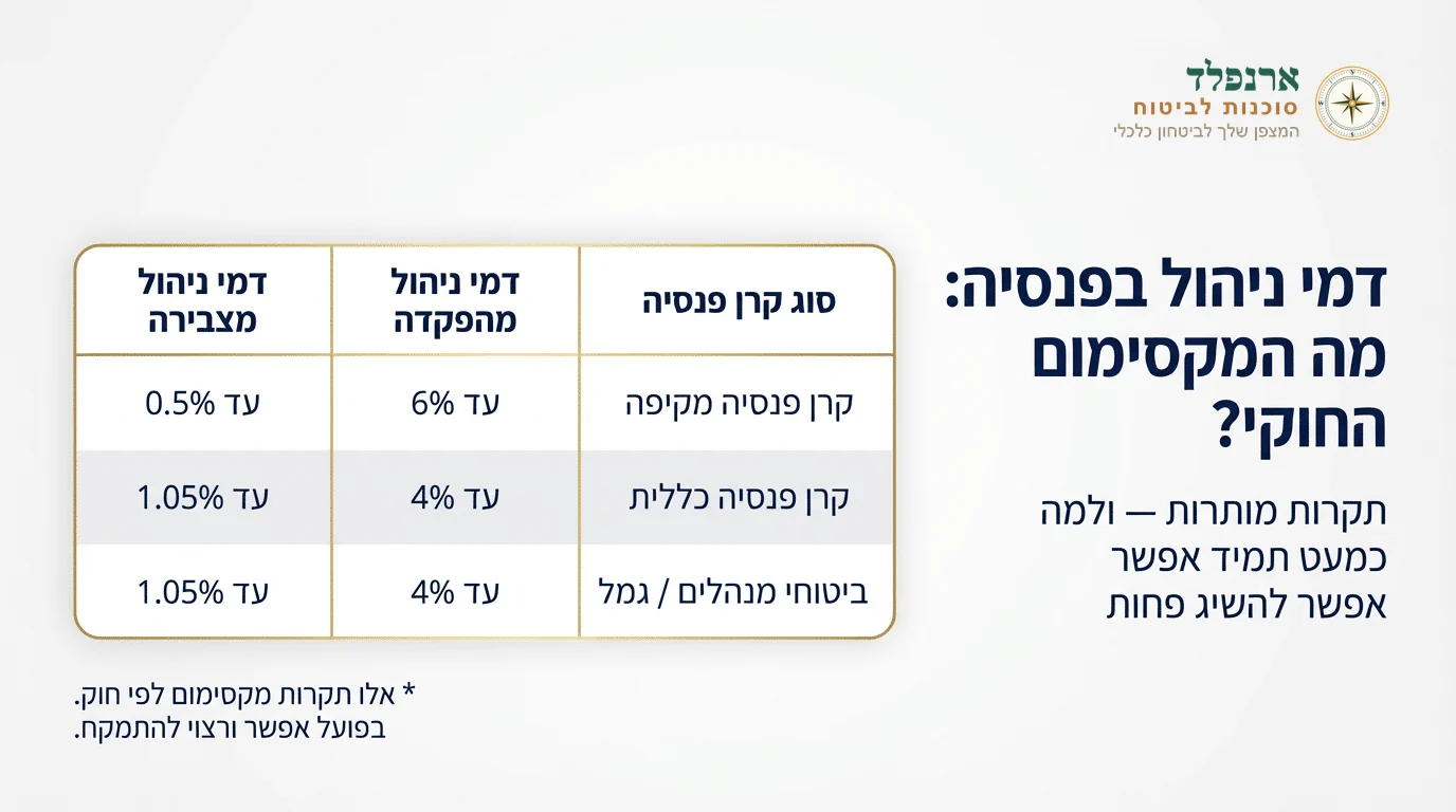 מה המקסימום החוקי של דמי ניהול בפנסיה - ארנפלד ביטוחים