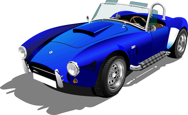 אנימציה של מכונית כחולה